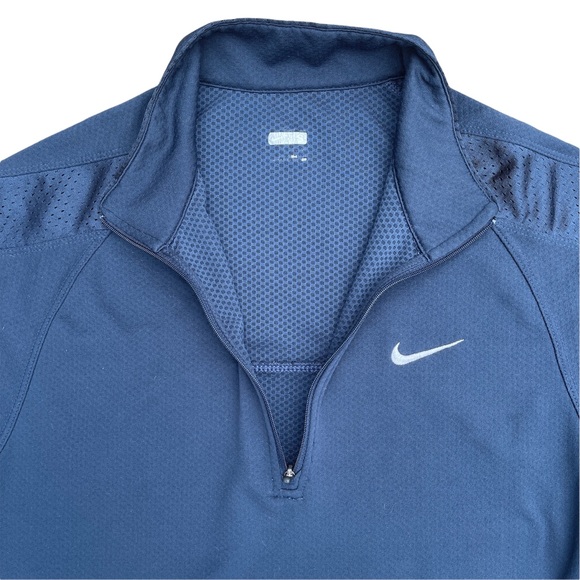 Nike Endurance Sphere Waffle Half Zip Running Athletic Navy Top Men’s Size Small - Picture 7 of 13
